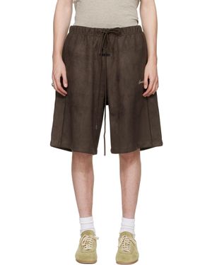 Fear Of God Signature Relaxed Faux-Suede Shorts - Black
