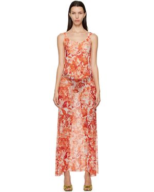 Marco Rambaldi Ssense Exclusive Graphic Maxi Dress - Orange