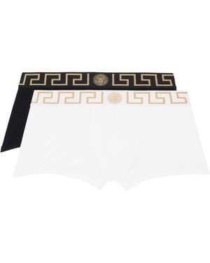 Versace Two-Pack & Cotton-Jersey Boxer Briefs - Black