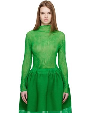 Issey Miyake Chiffon Twist 3 Top - Green