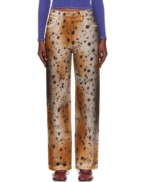 Eckhaus Latta タン＆ベージュ ワイドレッグジーンズ - マルチカラー