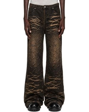 Who Decides War Thread Plate Jeans - Brown