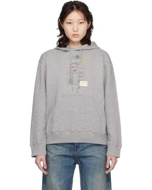 MM6 by Maison Margiela Unbrushed Cotton Hoodie - Grey
