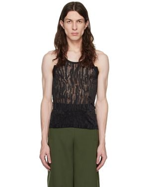 Dion Lee Split Tank Top - Black
