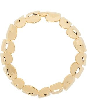 Acne Studios Brass Croco Scale Necklace - Metallic