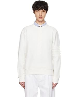 Thom Browne Reverse Loopback Sweatshirt - White