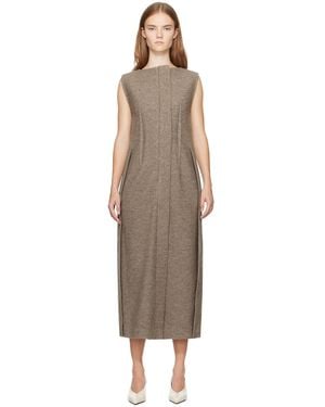 UMBER POSTPAST Wool Felted Midi Dress - Black