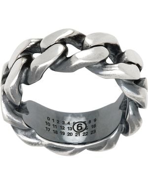 MM6 by Maison Margiela Chain Ring - Metallic