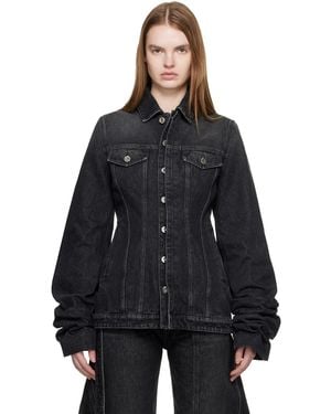 Jean Paul Gaultier Oversized Sleeves Denim Jacket - Black