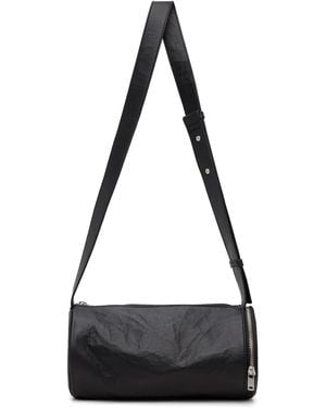 Y-3 Leather Barrel Bag - Black