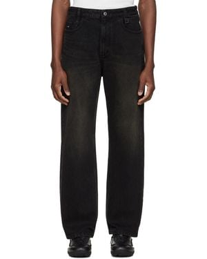 WOOYOUNGMI Tin Wash Straight Jeans - Black
