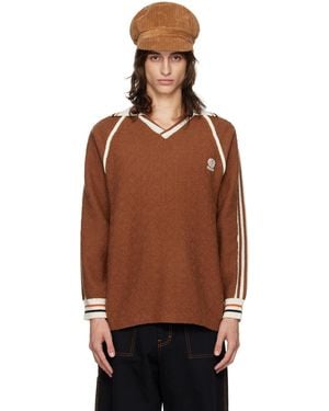 rice nine ten Classic Soccer Jersey Polo - Brown