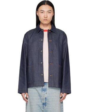 A.P.C. Kerlouan Logo Denim Jacket - Blue