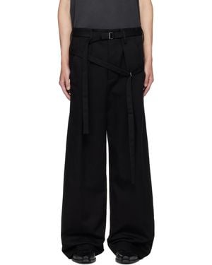 Ann Demeulemeester Woubrecht Double Belted Trousers - Black