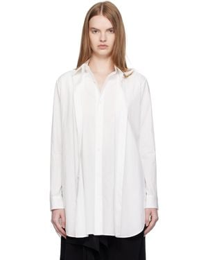 Yohji Yamamoto Cotton Broad F Double Layered Shirt - White