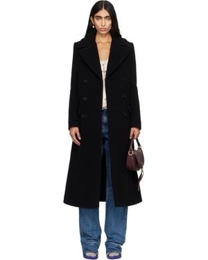 Chloé Long Double-Breasted Coat - Black