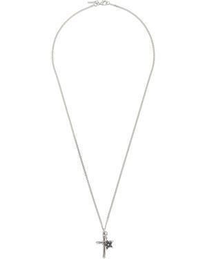 Emanuele Bicocchi Stella & Cross Pendant Necklace - Metallic