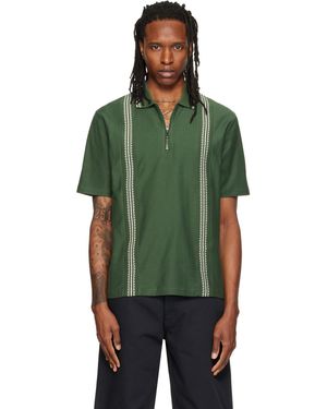 Palmes Panel/Zip Polo - Green