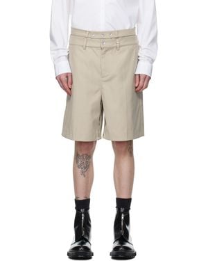 C2H4 Intellectual Tailored Shorts - Natural