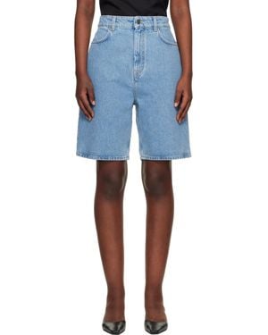 Loulou de Saison Isu Lds Denim Shorts - Blue