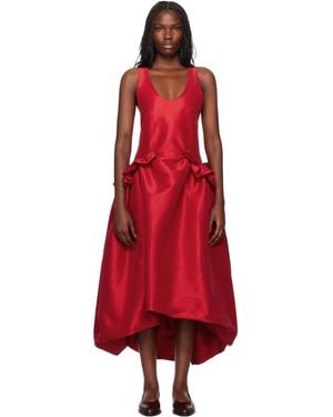 Kika Vargas Ssense限定 レッド Ramya ミディアムドレス