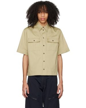 Bottega Veneta Khaki Spread Collar Shirt - Black