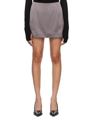 Peter Do Grey Zip Miniskirt - Black