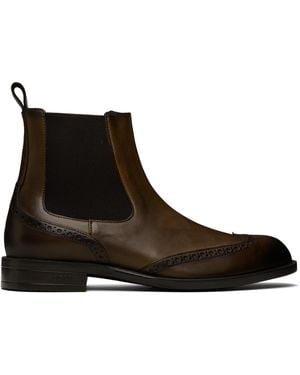 BOSS Leather Chelsea Boots - Black