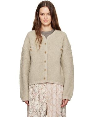 OPEN YY Shaggy Cardigan - Natural