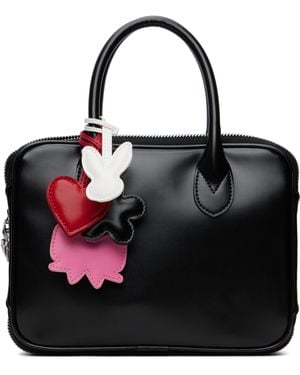 Comme des Garçons Faux Leather Keychain Bag - Black
