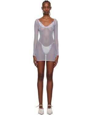 Vaillant Ssense Exclusive Sheer Minidress - Black