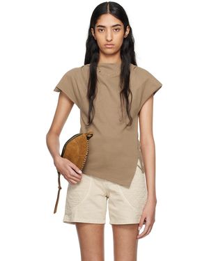 Isabel Marant Khaki Sebani T-Shirt - Brown