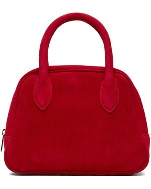 DUNST Suede Boston Bag - Red