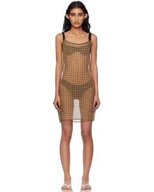 Fruity Booty Nonna Polka Slip Dress - Black