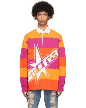 Members of The Rage Striped Polo - Orange