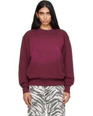 Rag & Bone Burgundy Rb University Vintage Terry Sweatshirt - Red