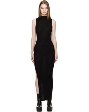 Rick Owens Temple Sl Turtle Midi Dress - Black