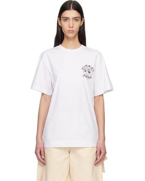 Simone Rocha ホワイト Dim Sum ロゴプリント Tシャツ