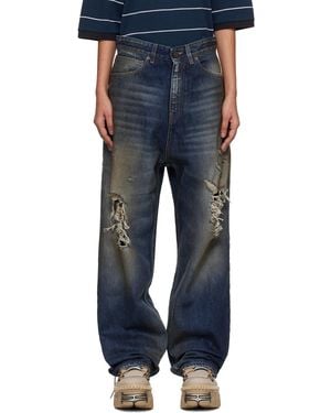 Vetements Trashed Jeans - Blue