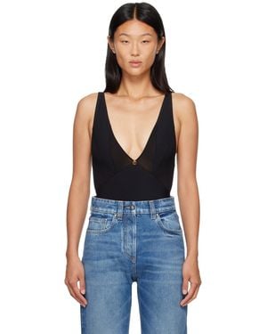 Versace V-Neck Bodysuit - Blue