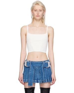 Dion Lee White Ventral Compact Tank Top - Blue