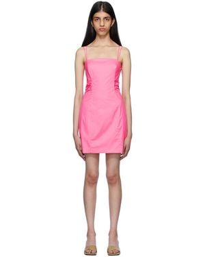 FRAME Pink Tie Back Minidress - Multicolour