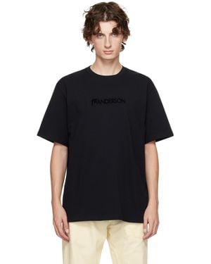 JW Anderson Logo Embroidery T-Shirt - Black