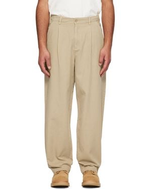 Dime Taupe Baggy Chino Pants - Natural
