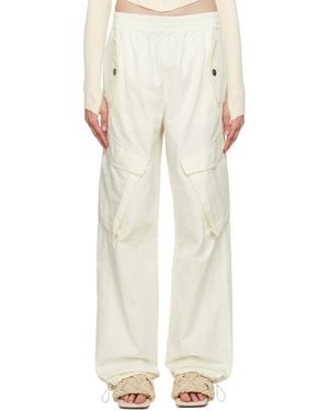 Dion Lee White Elasticized Trousers - Natural