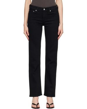 Agolde Low Rise Slim Jeans - Black