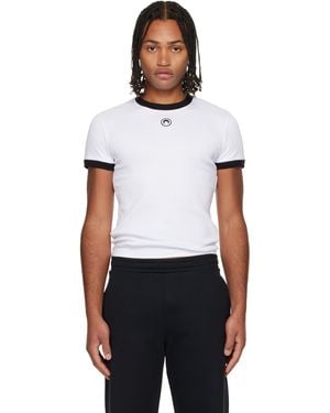 Marine Serre Moon Logo Bicolour Jersey Baby Fit T-Shirt - Black