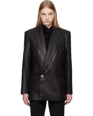 Balmain Tailo Lambskin Long Blazer - Black