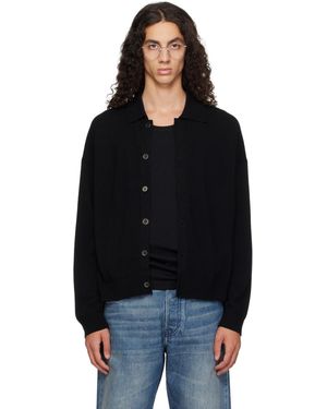 YACAIA Y-0017 Oversized Merino Cashmere Cardigan - Black