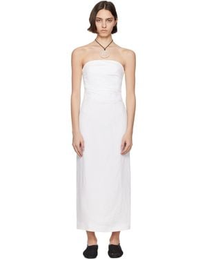 TOVE Robe Midi Sabella Blanche - Noir